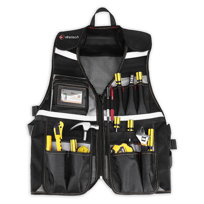 Safety Tool Bag Vest Oxford Cloth Jacket with Multi-Pockets Durable Polyester