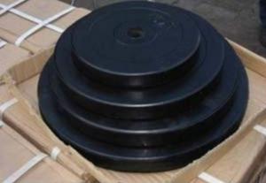 China 2.5kg 5kg 7.5kg 10kg 15kg weight plate dia28mm black Rubber coated round barbell plate wholesale