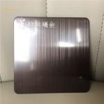 Four Feet Hairline Brown Gold SS Decorative Plate 0.65mm Thickness
