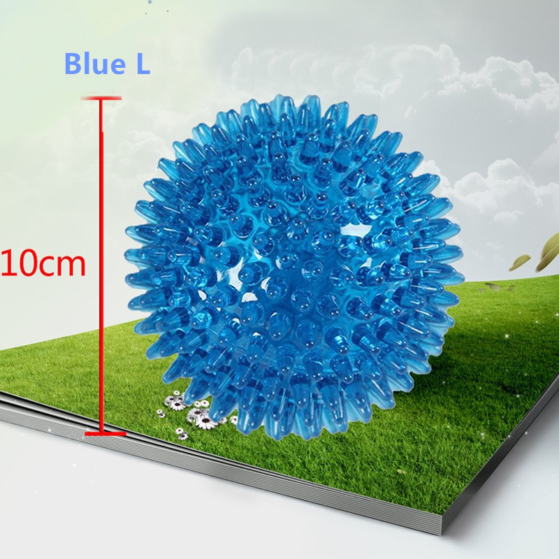 Dog Molar Rubber Ball Teeth Cleaning Sound Toy TPR Small Thorn Ball Elastic Interactive Training Puzzle