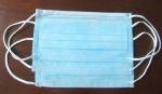 Custom Printed Disposable Surgical Masks Blue Earloop Pleated 3 Ply Medical