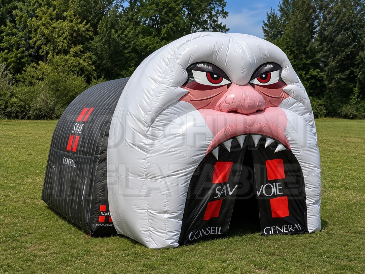 Commercial Inflatable Gorilla Head Tent with Printed Branding for Festivals Exhibitions and Promotional Projects