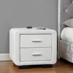 Modren Farbic Bedside Table with Two Optional Drawers For Your Bedroom