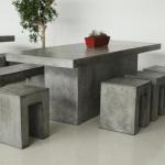 Concrete Patio Furniture for Outdoor Use Large Home Concrete GRC Table Seating