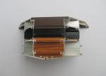 Brown Wood Grain Aluminium Sliding Door Profiles , Powder Coating Aluminium
