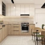 Customized Modern Luxury Modular Kitchen Cabinet Lacquer Wood Grain Kitchen