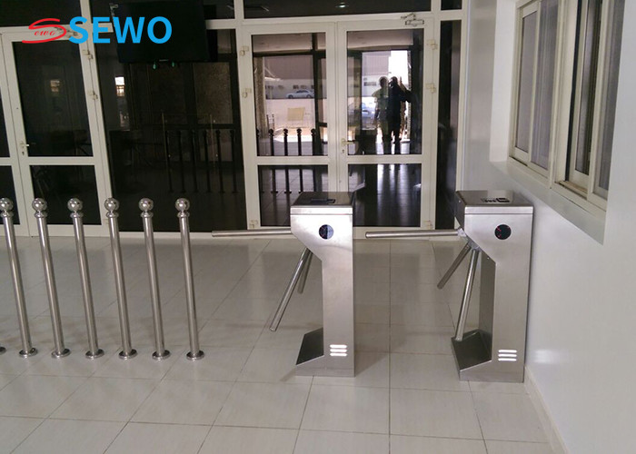 Subway Vertical Tripod Turnstile Gates Pedestrian Access Control System 30people/min