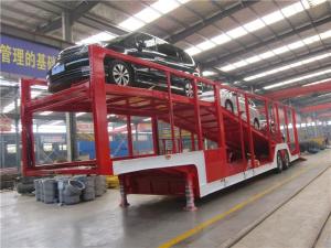 China 2 Axle Double Speed Landing Leg Car Carrier Trailer For Vehicle Transport wholesale