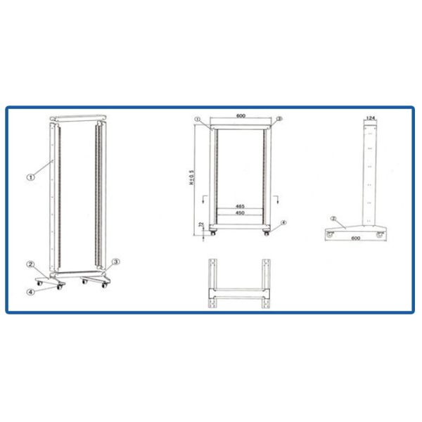 LE-RB Open Frame Rack Modular Design Easy Assembly Stable Structure 19 Inch Standard Various Accessories