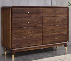 China OEM Natural Walnut Entryway Hotel Room Cabinet Waxed For Storage Minimalist wholesale