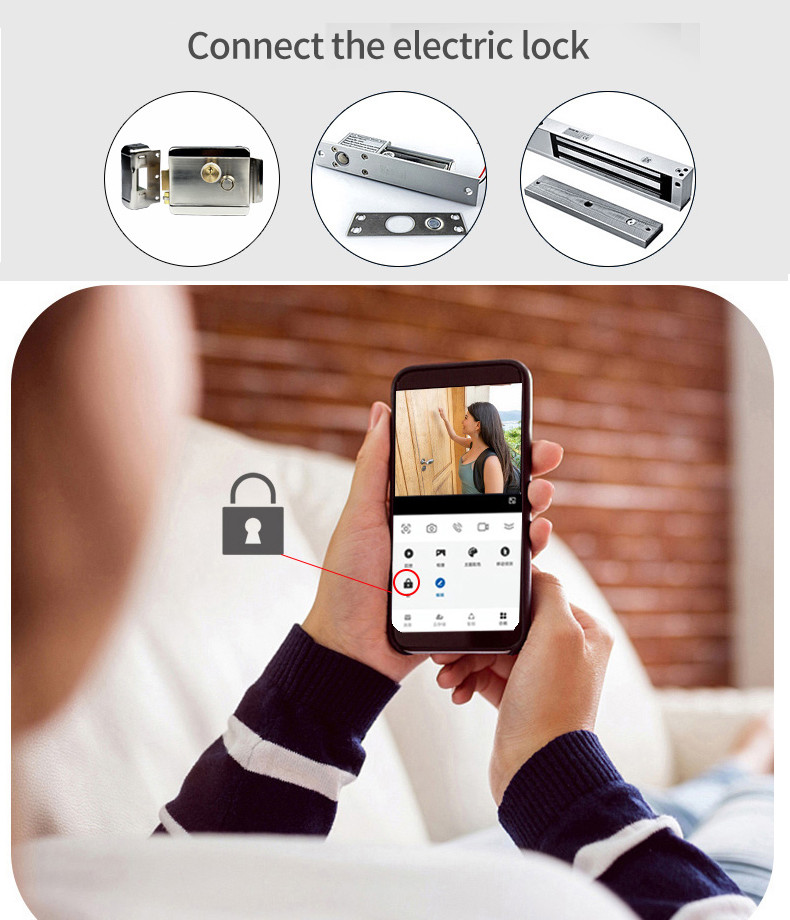 Wireless WIFI Video Door Phone IP Doorbell Intercom System 1080P Wired Camera Night Vision