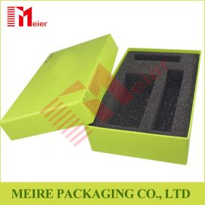 China Chip board Paper Creen Print Customized design Gift Box With Black Foam for gift set wholesale