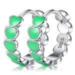 Threaded CZ 0.85 Gram 0.15mm Sterling Silver Heart Earrings Heart Studs