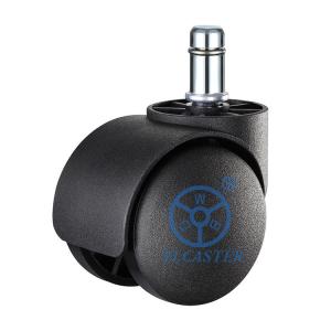 China 2'' Black Furniture Wheels Solid Nylon Chair Casters With Grip Ring Stem wholesale