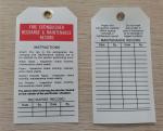 Customized Polyester Fire Extinguisher Inspection Plastic Safety Tag 5 3/4inx3in