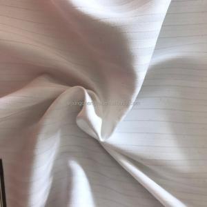 China 75*75 Yarn Count 100% Polyester Jacquard Fabric for Lady Dress in White Color wholesale