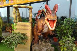 China Sun Proof Animatronic Dinosaur Ride With Soft Silicone Rubber Skin wholesale
