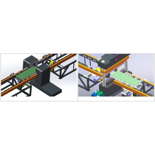 Automatic loading and unloading and fully automatic steel plate radiator and cooler production line