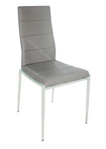China High Glossy Stainless Custom Upholstered Dining Chairs Skin Friendly PU Shell wholesale