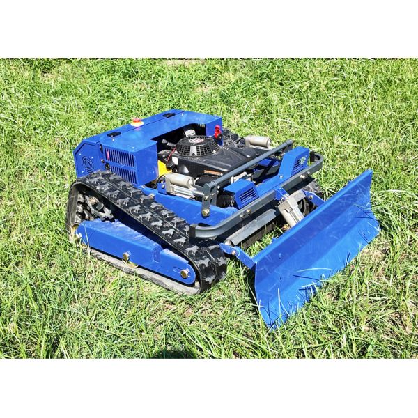 Factory Direct Cordless DIY Remote-controlled Lawn Mower with 150mm Track Width and Snow Shovel for Estate Lawns