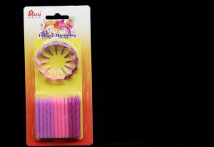 China Pure Color Spiral Birthday Candles , Odorless Screw Decorative Birthday Cake Candles wholesale