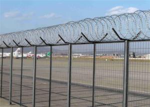 China Galvanized Or PVC Coated Blade Razor Barbed Wire , Concertina Barbed Wire wholesale