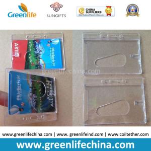 China Plastic PS Material Single Horizontal Hard ID Working Badge Holders wholesale