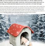 Large Plastic Dog House Outdoor Indoor Doghouse Puppy Shelter Water Resistant