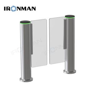 China RFID Security Gate Turnstile Card Reader / ISO 9001 Glass Security Barriers wholesale