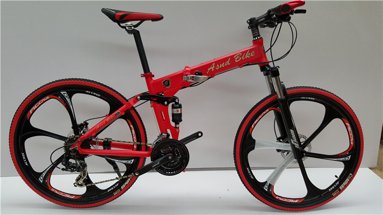 Made in China high grade 26" aluminium alloy folding mountain bike MTB with magnesium alloy wheel