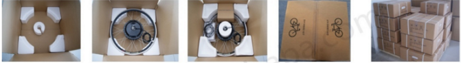 40-45 Km / H Electric Bike Kit Front Wheel Gearless Hub Motor 48 Voltage