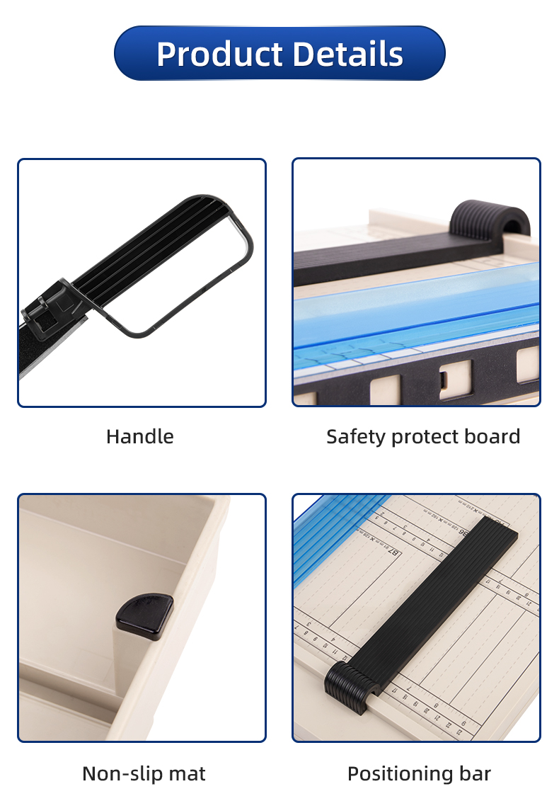Metal Plastic A4 Manual Guillotine Desktop Paper Trimmer for Office Photo Heavy Duty
