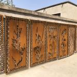 Backyard 35 Inch Laser Cut Metal Fence Panels 0.9m Metal Art Screens