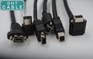 China 15.0 Meters IEEE 1394 Firewire Cable , Black / Grey Color Unibrain Firewire Cable wholesale