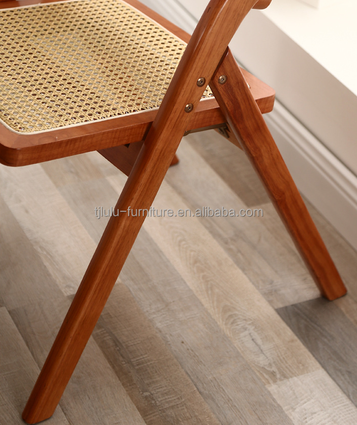 Mail Packing Modern Design Foldable Wood Rattan Restaurant Chairs for Home Furniture