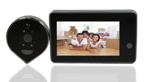China Smart Door Viewer Peephole Camera Ring 120 Degree 4.3 Inch Screen wholesale