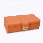 Packaging Fabric Leather Jewelry Box Set Custom Logo / Size Durable For Storage