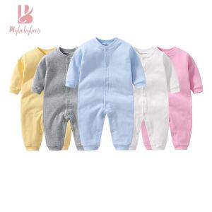 China Custom Design Organic Cotton Bamboo Baby Clothes Baby Boy Romper Unisex Onesie Long Sleeve Soft Clothes Baby Bodysuit wholesale