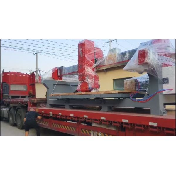 ZEUS 45 Degree Chamfering Machine One Cutting One Edging PLC Control Gear Drive Stone Grinding Engine Motor Pump Bearing 7.5kw