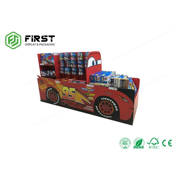 Custom Retail POP Displays 4C Offset Printing Paper Cardboard Floor Hook Display Stand