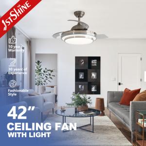 China 42&quot; Retractable Ceiling Fan Light With Remote Control AC Motor wholesale