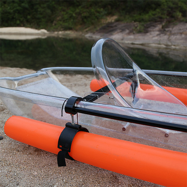Plastic Hull Material transparent kayak, PC clear boat ,polycarbonate transparent canoe