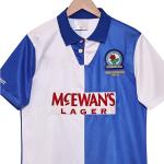 Blackburn Rovers 94-95 Home Retro Football Jerseys Team Classic Moisture Wicking