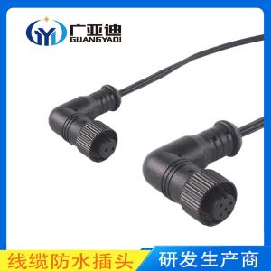 China M12 Multi-Core Elbow Waterproof Connector Aviation Energy Storage Plug Connection Line wholesale