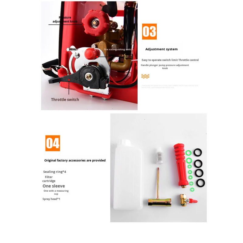 Backpack Two-Stroke Gasoline Sprayer HK-KPS797 Agricultural Spraying Machine Pesticide Disinfection High Pressure Sprayer