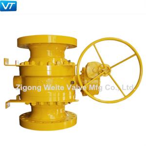 China 600LB WCC Gear Operated Ball Valve 16 Inch Carbon Steel Socket Welded wholesale