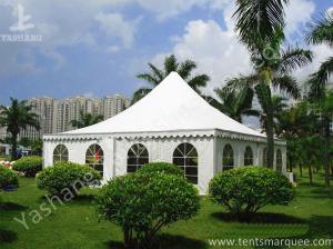 China Recreation White PVC Fabric Cover High Peak Tents for Fun on Grassland wholesale
