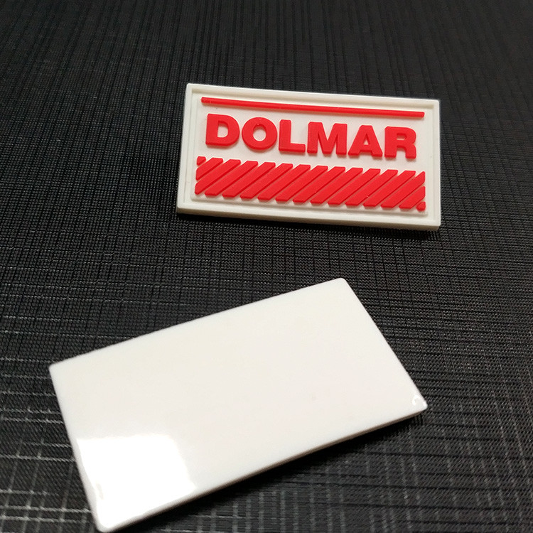 Custom Brand Clothing Hangtag 3D Soft Pvc Patches For Shoes Bags Hats