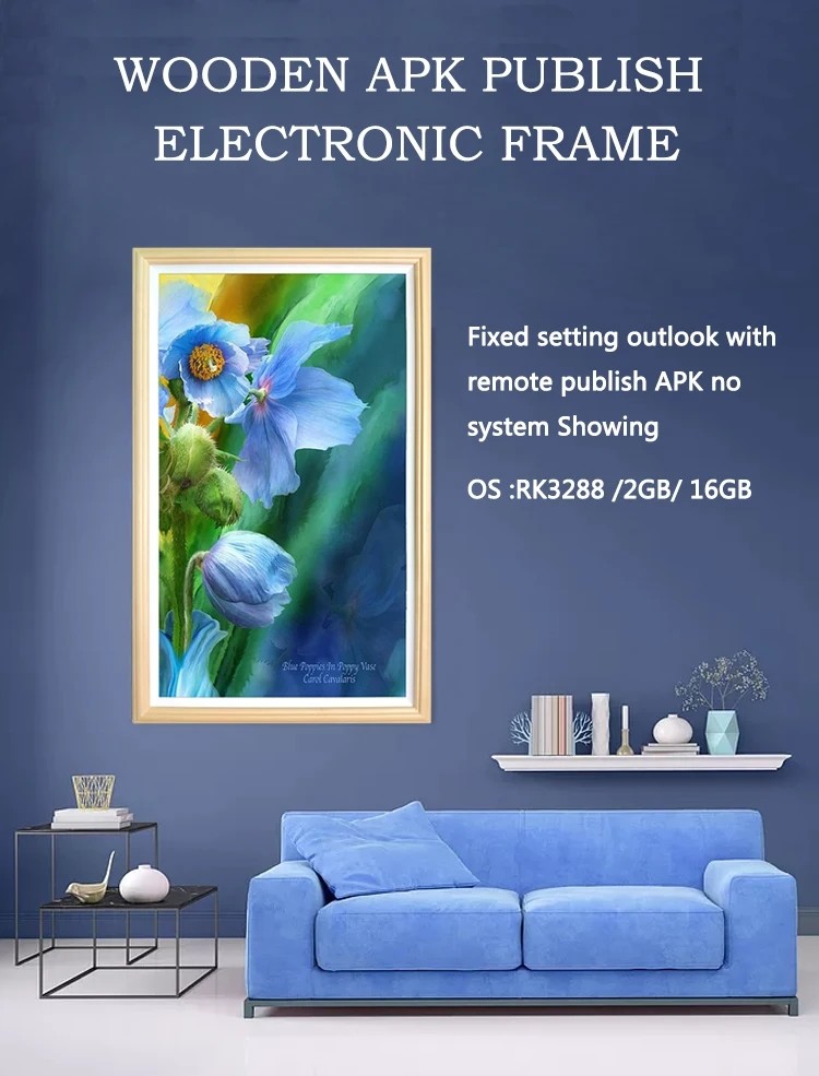 Wall Mount Digital Photo Frames 350 Cd/M2 24 Inch Digital Picture Frame