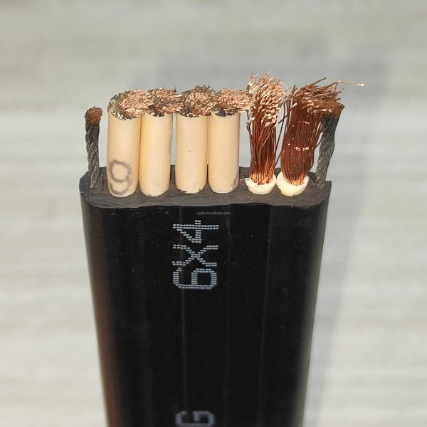 450/750V Copper Conductor Rubber Insulated Flat Lift Cable for Elevators and Cranes